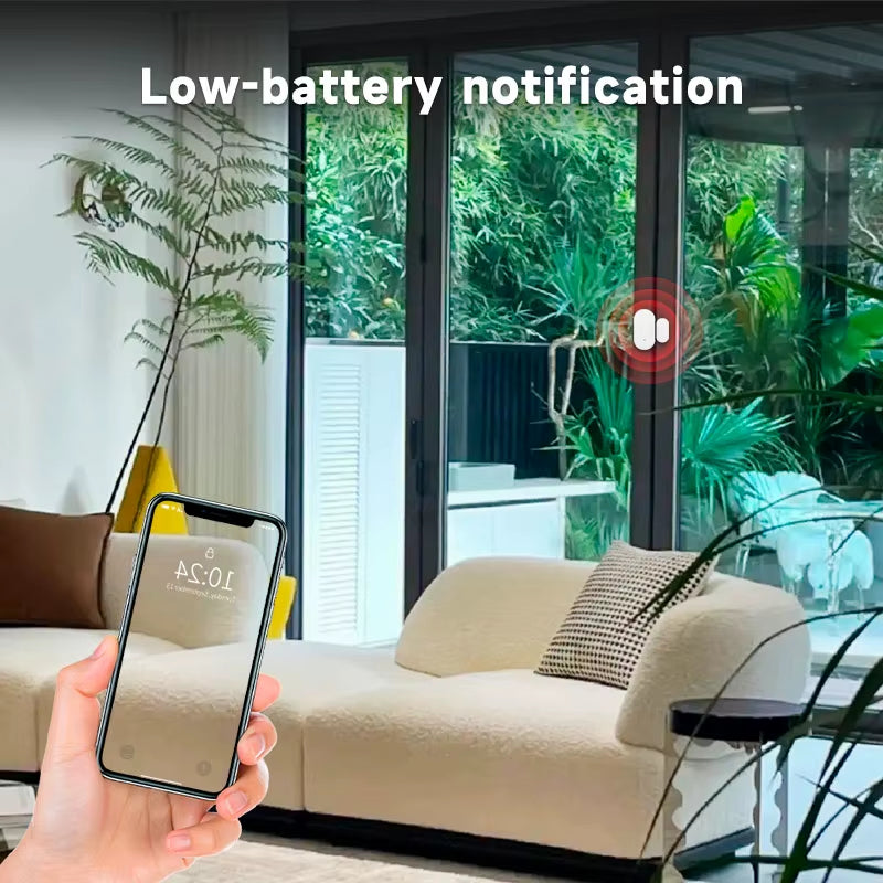 Tuya Smart Zigbee Door Window Contact Sensor Smart Home Wireless Door Detectors Open/Close APP Remote Alarm