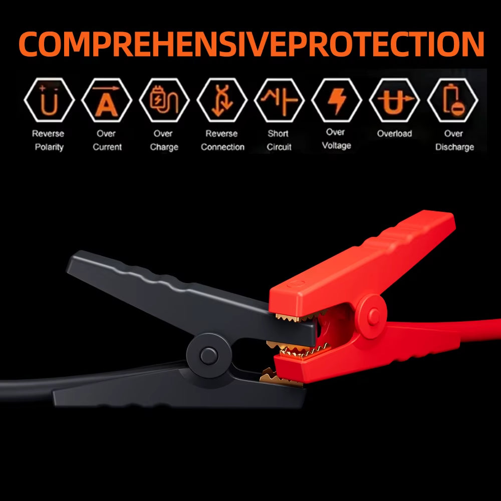 4-IN-1 Car Jump Starter with Air Compressor Car Auto Battery Booster Device150Psi Air Pump Portable Power Bank Tire Inflator
