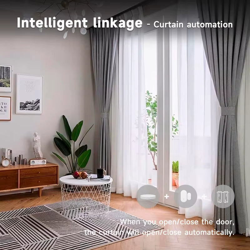 Tuya Smart Zigbee Door Window Contact Sensor Smart Home Wireless Door Detectors Open/Close APP Remote Alarm
