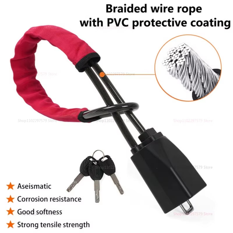 Universal Car Steering Wheel Lock anti Theft Device Stainless Steel Seat Belt Buckles with Keys Vehicle Security Accessory