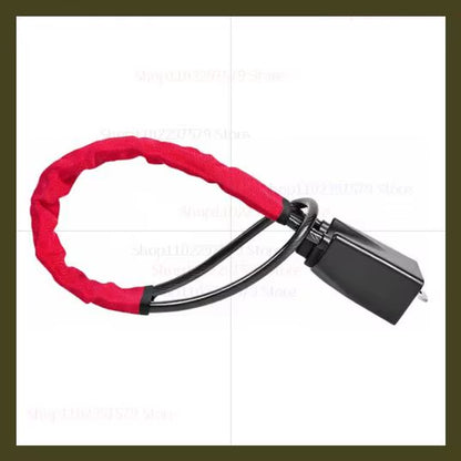 Universal Car Steering Wheel Lock anti Theft Device Stainless Steel Seat Belt Buckles with Keys Vehicle Security Accessory