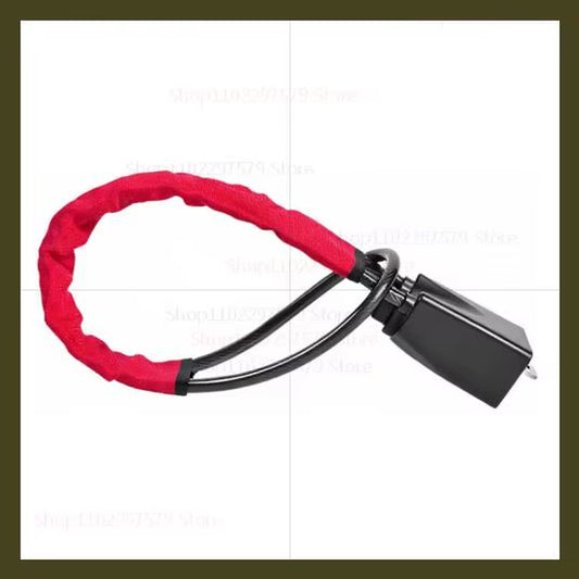 Universal Car Steering Wheel Lock anti Theft Device Stainless Steel Seat Belt Buckles with Keys Vehicle Security Accessory