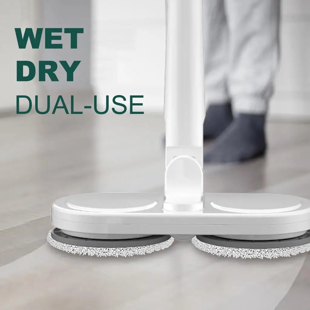 Wireless Electric Spin Mop Cleaner Automatic 2 in 1 Wet & Dry Home Cleaner Car Glass Ceiling Door Windows Floor Scrubber Machine