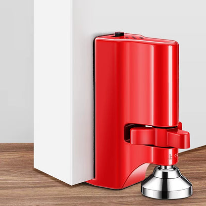 Door Stopper with Alarm Anti-Theft and Anti-Pry Alarm Door Stopper Adjustable Height Suction Cup Door Lock Red for Home Hotel